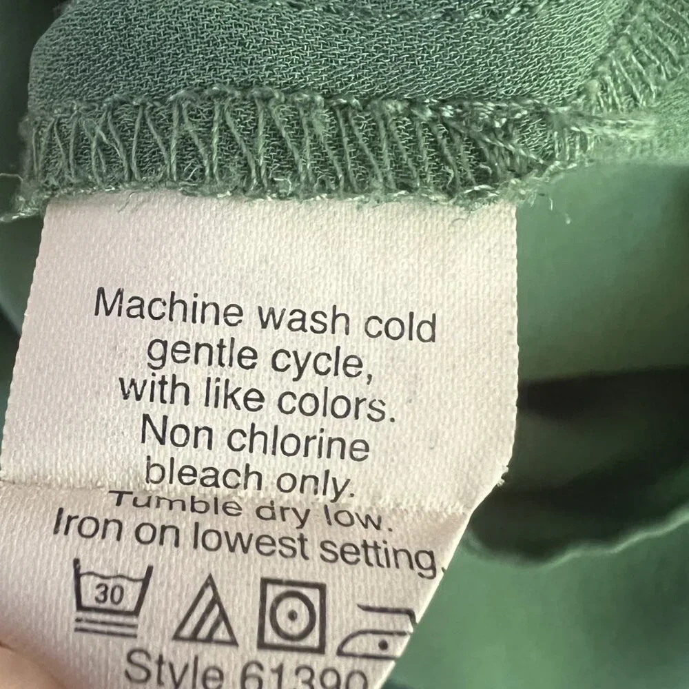 J. Crew Silk Blouse, Emerald Green, Size 8P - Picture 7 of 8